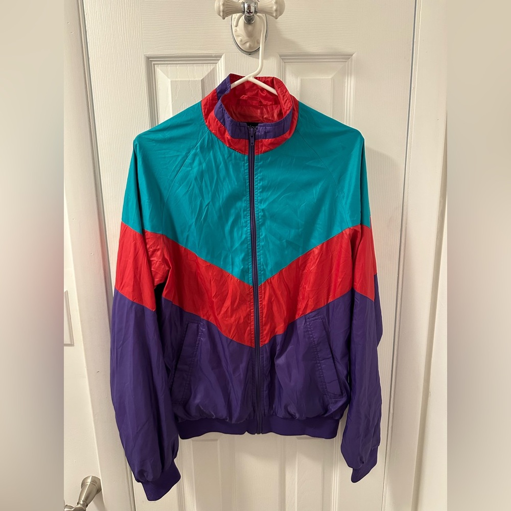 Vintage Tricolor Windbreaker